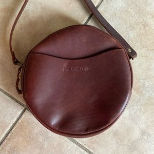Portland Leather Circle Crossbody Purse